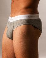 Ribbed Cotton Grey Brief