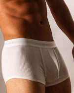 Ribbed Cotton White Trunk