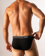 Ultra Soft Modal Black Sports Brief